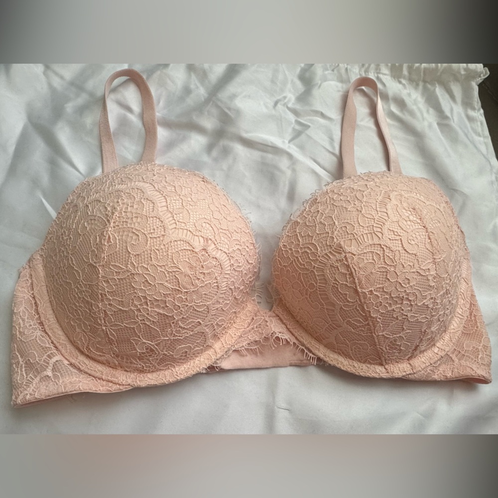 Victoria's Secret Lace Bra in Blush